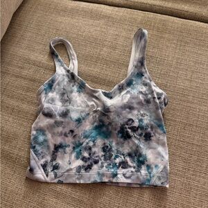 lululemon athletica Blue and Gray Floral Camisole
